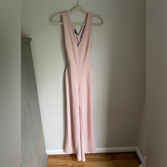 Express Wide Leg Jumpsuit in Pastel Pink Women’s Size Small - Picture 3 of 7